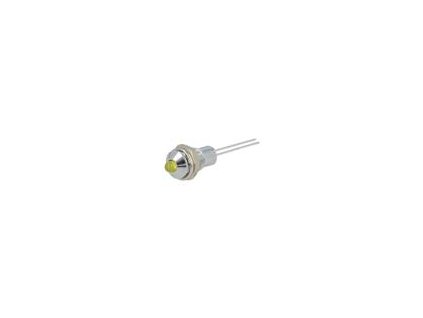 Kontrolka: LED vypouklá žlutá Ø6,2mm IP40 do plošného spoje