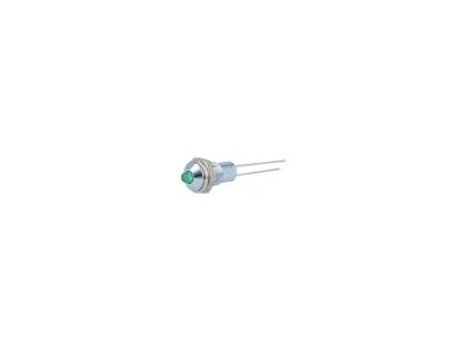 Kontrolka: LED vypouklá zelená Ø6,2mm IP40 do plošného spoje