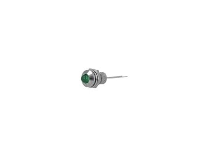 Kontrolka: LED vypouklá zelená Ø8,2mm IP40 do plošného spoje