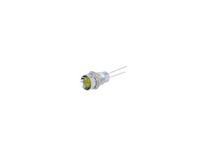 Kontrolka: LED vydutá žlutá Ø8,2mm IP40 do plošného spoje