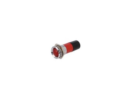 Kontrolka: LED vydutá červená 230VDC 230VAC Ø22,2mm IP67 kov