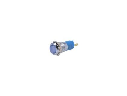 Kontrolka: LED vydutá modrá 230VAC Ø14,2mm IP67 kov ØLED: 10mm