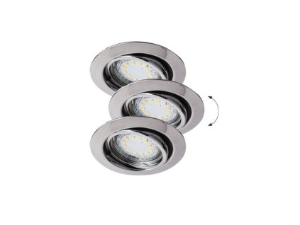 232423 led zapustne bodove svitidlo lite 3x3w 3x240lm 3000k ip40 sada 3ks chrom