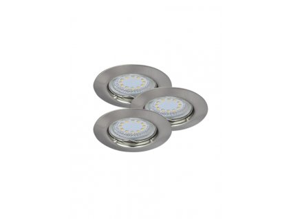 LED zápustné bodové svítidlo Lite 3x3W | 240lm | 3000K - set 3 ks, saténový chrom, 1163