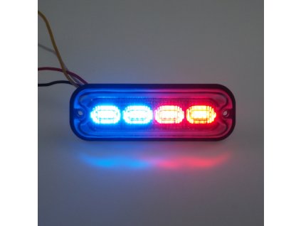 PREDATOR 4x4W LED, 12-24V, červeno-modrý, ECE R10