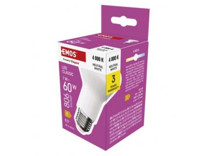 LED žárovka Classic R63 / E27 / 7 W  (60 W) / 806 lm / neutrální bílá