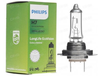Philips žárovka H7 Long life EcoVision 12V 55W