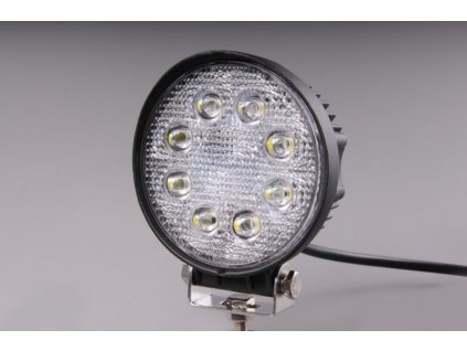 Světlomet LED pracovní kulatý 8-30V širokoúhlý-rozptylový 24W