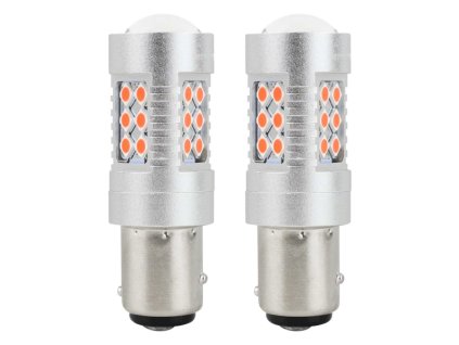 244770 2ks led 12v 24v p21 5w bay15d cervena canbus
