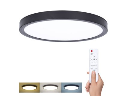 245131 solight led osvetleni s dalkovym ovladacem estela black 36w 2700lm 30cm zmena chromaticno