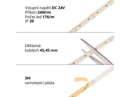 244015 led pasek 24ex24 zaruka 3 roky denni bila