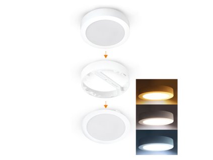 248701 solight led mini panel koupelnovy 2v1 3cct podhledovy prisazeny 12w 1020lm ip54 bila ku