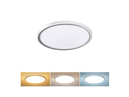248711 solight led osvetleni acate s ochranou proti vlhkosti ip54 18w 1620lm 3cct 22cm stribrna