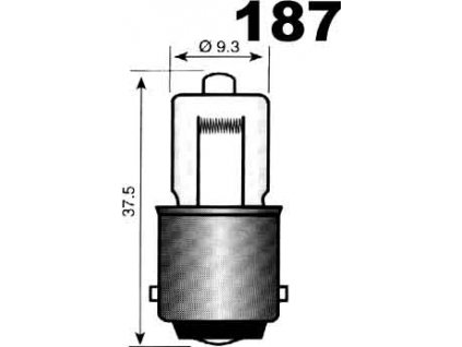 6486 zarovka 12v 20w ba15s halogen