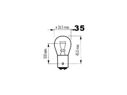 6539 zarovka 24v 18 5w bay15d