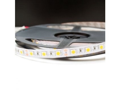 106376 led pasek12v 60led cipy 5050 bile pozadi bila barva ip20 nevodeodolny