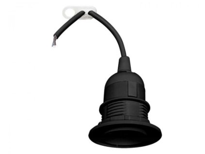 247310 objimka e27 s vnejsim zavitem a kabelem 15cm cerna