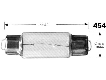 žárovka sufit 12V 21W SV 44x15mm s drátky WAIGEER