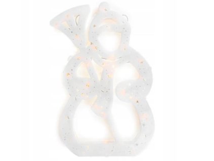 127759 led dekorace snehulaka 3xaa 42cm tepla bila