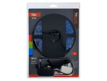 253194 led pasek 24w rgb 10m s dalkovym ovladacem trixline tr 648