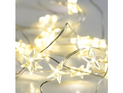 203768 aca decor led vanocni dekoracni girlanda hvezdicky tepla bila barva 200 cm ip20 2xaa