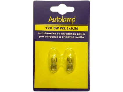 7452 zarovka autolamp 12v 5w w2 1x9 5d blistr 2ks