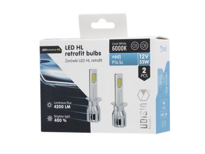 255212 2ks zarovka led h1 12v 35w 4200lm vision