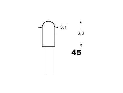 245285 zarovka 12v 0 7w celosklo dl kontakt 3 2x6 5mm