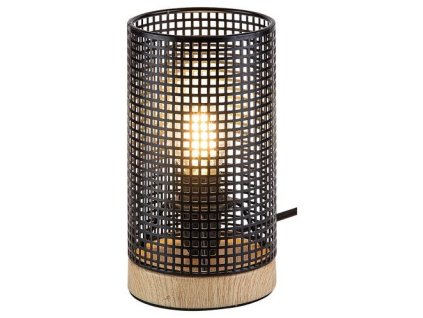 250042 boogie stolni svitidlo max 25w e14 imitace dreva cerna