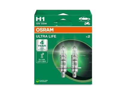251710 h1 12v 55w p14 5s ultra life 2ks box osram
