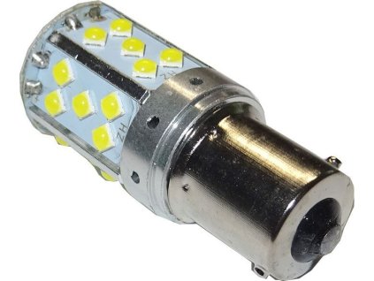 254676 zarovka led ba15s 10 30v bila 35x smd3030 do blinkru