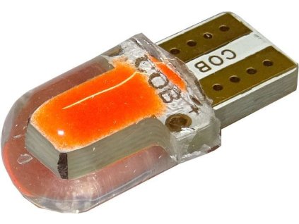 254875 zarovka led t10 12v cervena cob silica