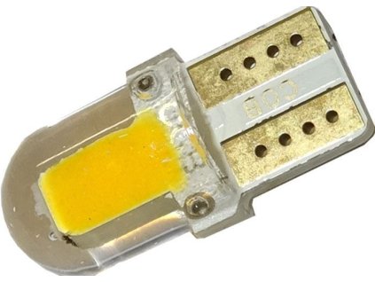 254879 zarovka led t10 12v zluta cob silica