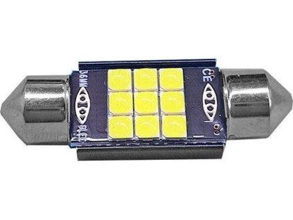 254885 zarovka led sv8 5 8 sufit 12v 9xled3030 bila delka 36mm