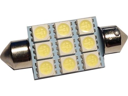 254894 zarovka led sv8 5 8 sufit 39mm 12v bila 9xsmd5050
