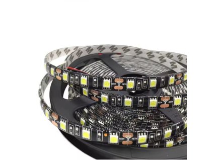 255434 led pasek 12v 10mm bila 3000k 60x 5050 m ip65 cerny podkl civka 5m