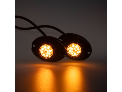 256495 2x profi vystrazne led svetlo vnejsi oranzove 12 24v ece r65