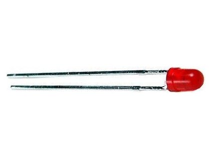 13732 led 3mm cervena 2ma 2mcd 650nm 35 nizkoprikonova difuzni