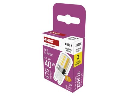 257273 led zarovka classic jc g9 4 2 w 40 w 470 lm neutralni bila