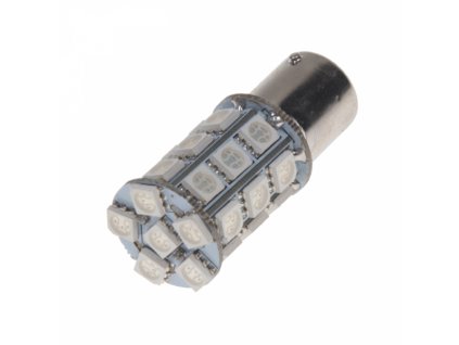 LED žárovka 12V s paticí BA15s oranžová 27LED/3SMD