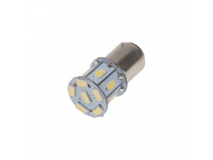 LED žárovka 12V s paticí BAZ 15d (dvouvlákno) bílá 13LED/3SMD