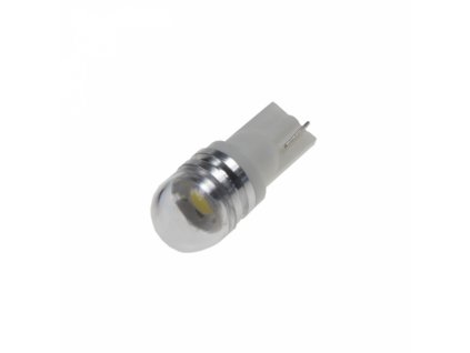 LED žárovka 12V T10 bílá 1LED/3SMD s čočkou