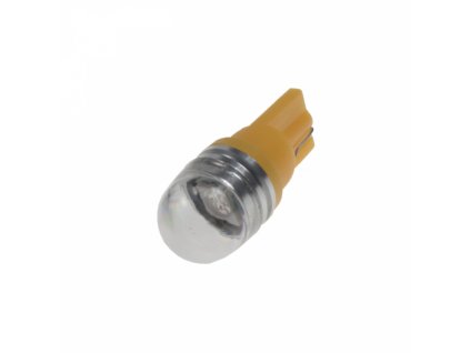 LED žárovka 12V T10 oranžová 1LED/3SMD s čočkou