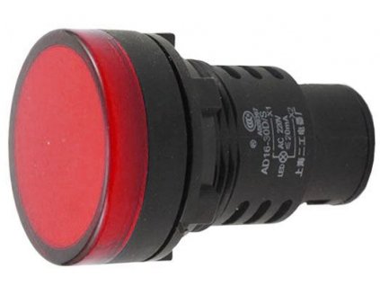 Kontrolka 230V LED 37mm AD16-30DS, červená