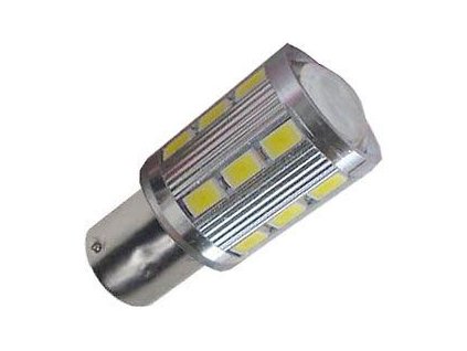 Žárovka LED BaY15D 10-30V/6,5W bílá, brzdová/obrysová