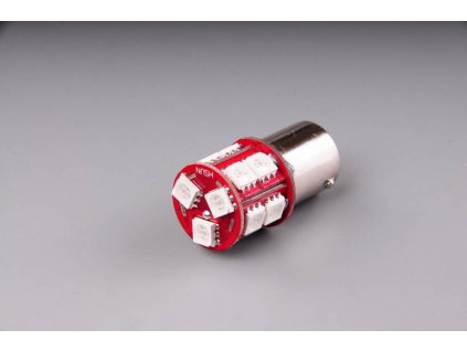 63036 zarovka led 6v 10w ba15s cervena 13led smd5050