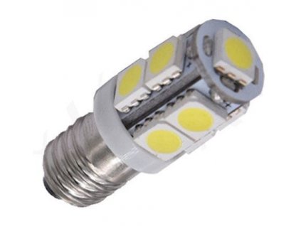 Žárovka LED E10 12V / 2W, bílá, 9xSMD5050