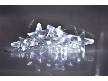 72199 led vanocni retez hvezdy 1m 10x led 2x aa bile svetlo