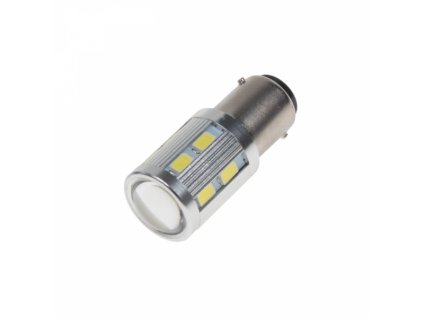 LED žárovka 12-24V s paticí BA15d (dvouvlákno) bílá 15LED/5730SMD
