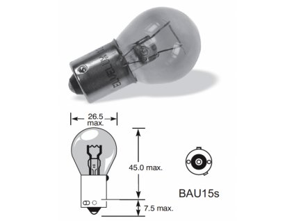 42258 zarovka lucas py21w 12v bau15s